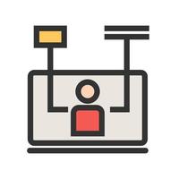 User Experience Filled Line Icon vector