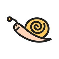 Snail Filled Line Icon vector