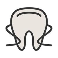 Dental Floss I Filled Line Icon vector