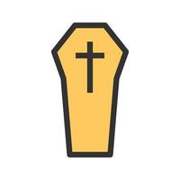 Casket II Filled Line Icon vector