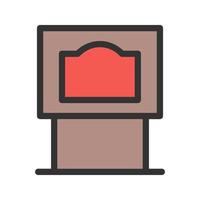 Coal Furnace Filled Line Icon vector