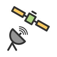 Satellite Filled Line Icon vector