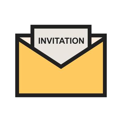 Invitation to Party Filled Line Icon