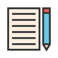 Write Feedback Filled Line Icon vector