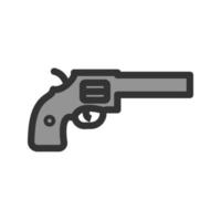 Revolver Filled Line Icon vector