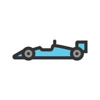 Sports Car Filled Line Icon vector