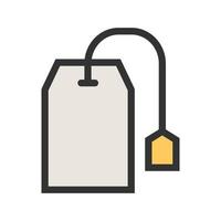 Tea Bag Filled Line Icon vector