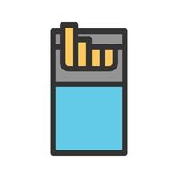 Cigarette Pack Filled Line Icon vector