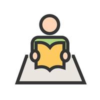 Homework Filled Line Icon vector