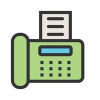 Fax Machine Filled Line Icon vector