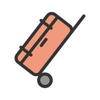 icono de línea llena de bolsa de equipaje vector