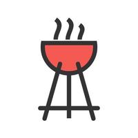 Outdoor Cooking Filled Line Icon vector