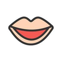 Mouth Filled Line Icon vector