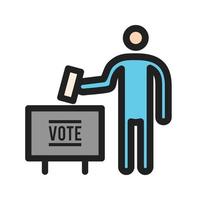 Voting Filled Line Icon vector