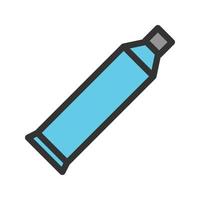 Toothpaste Filled Line Icon vector