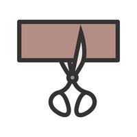 Cutting Cloth Filled Line Icon vector