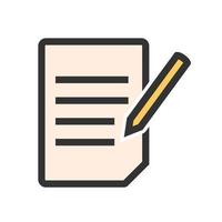 Assignment Filled Line Icon vector