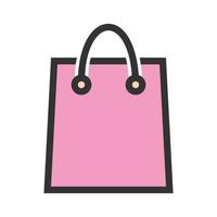 Shopping Bag Filled Line Icon vector