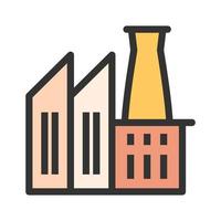 Factory II Filled Line Icon vector