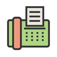 Fax Machine Filled Line Icon vector