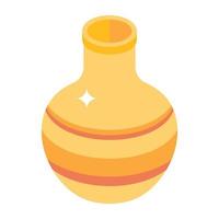 An eye catchy isometric icon of urn vector