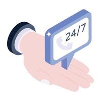 Trendy vector design of call service