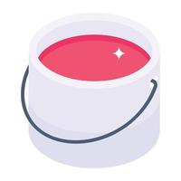 Paint bucket isometric icon is ready for web and apps vector