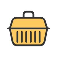 Transport Box Filled Line Icon vector