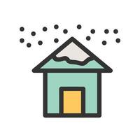 Heavy Snows Filled Line Icon vector