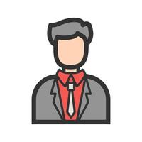 Casino Manager Filled Line Icon vector