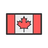 Canada Filled Line Icon vector