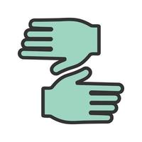 Gloves Filled Line Icon vector