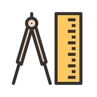 Measurement Filled Line Icon vector