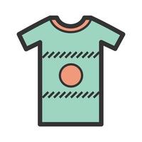 icono de línea llena de camisa casual vector