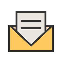 Invitation Filled Line Icon vector