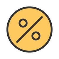 Percentage Filled Line Icon vector