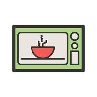 Microwave Oven Filled Line Icon vector