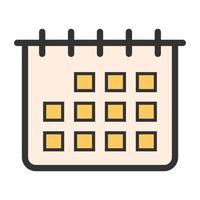 Scheduled Filled Line Icon vector