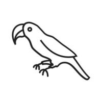 Parrot Filled Line Icon vector