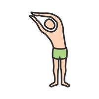 Half Moon Pose Right Filled Line Icon vector