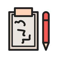 Notepad Filled Line Icon vector