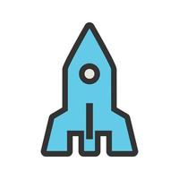 Rocket I Filled Line Icon vector