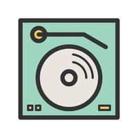 Turntable Filled Line Icon vector