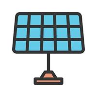 Solar Panel Filled Line Icon vector