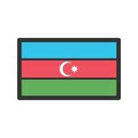 Azerbaijan Filled Line Icon vector