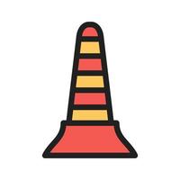 Cone Filled Line Icon vector