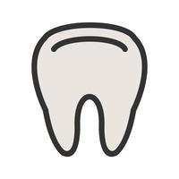 Tooth Filled Line Icon vector