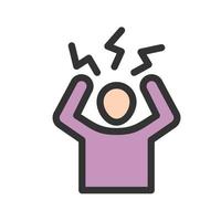 Anger Management Filled Line Icon vector