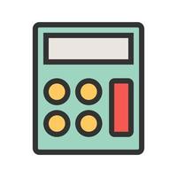 Calculator Filled Line Icon vector