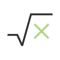 Square Root Filled Line Icon vector